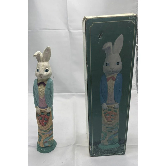 Vintage 12” Easter Bunny Figurine Chris/ Carrots Bunny Pencil ABC # 16870 - Picture 15 of 15